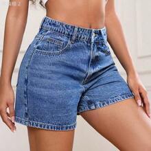 Women Denim Shorts - 彩色 - 查看 6