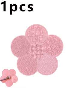 5/2pcs Silicone Brush Cleaning Pad, Flower Shaped, Makeup Brush Cleaner With Suction Cup, Portable Cleaning Tool, Suitable As Valentine's Day, Birthday Gift, Party Favor - Solid Color - View 30