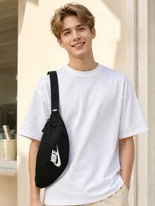 Nike 男包女包腰包 NK HERITAGE WAISTPACK - FA21 運動包戶外出行斜挎包腰包休閒胸包單肩包 DB0490-010 - 黑色 - 查看 1