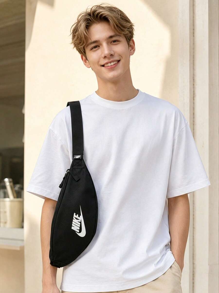 Nike 男包女包腰包 NK HERITAGE WAISTPACK - FA21 運動包戶外出行斜挎包腰包休閒胸包單肩包 DB0490-010 - 黑色 - 查看 1
