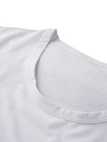 Norcotton Men's Mesh Sleeveless Tank Top, Stretchy Sports Top, Fitness Casual Versatile Tank - White - View 4