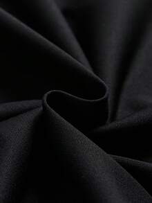 Camiseta Casual de Manga Corta con Cuello Redondo para Hombre - Cómoda para todas las estaciones, tejido de punto ligeramente elástico, camiseta deportiva de color sólido, corte regular adec - Negro - Ver 4