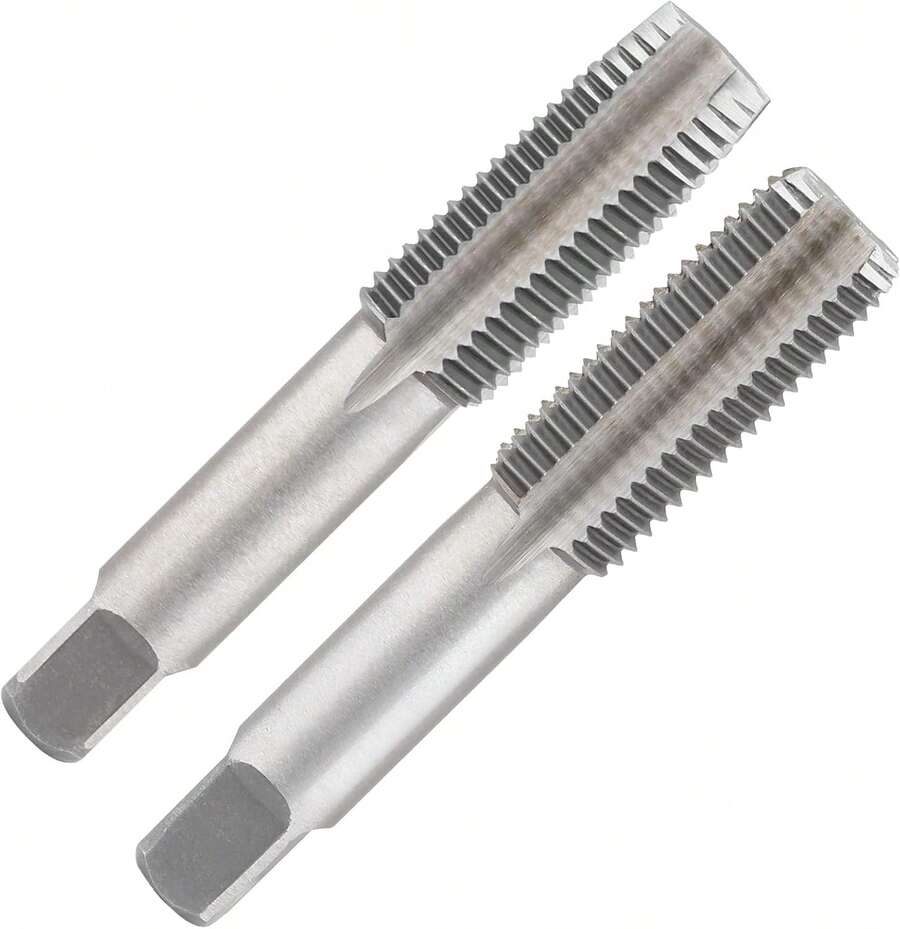 Qjaiune 2pcs M18x1.5 Tap, M18 Metric Thread Tap Right Hand Thread Tapping Tool, HSS Thread Milling Taps (M18 X 1.5, Taper &Amp; Plug Tap) - ColorG - View 1