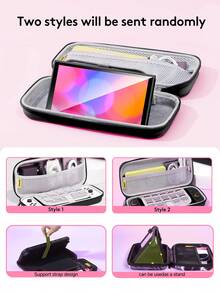 Nuevo accesorio para consola de juegos Switch 2 (2025), 1 pieza funda protectora con estampado de pareja de animales de dibujos animados, compatible con Switch 2, Switch NS/Switch OLED/Lite, accesorio para consola de juegos Switch, bolsa de almacenamiento, funda protectora Switch, regalo romántico para jugadores de Switch - Multicolor - Ver 9