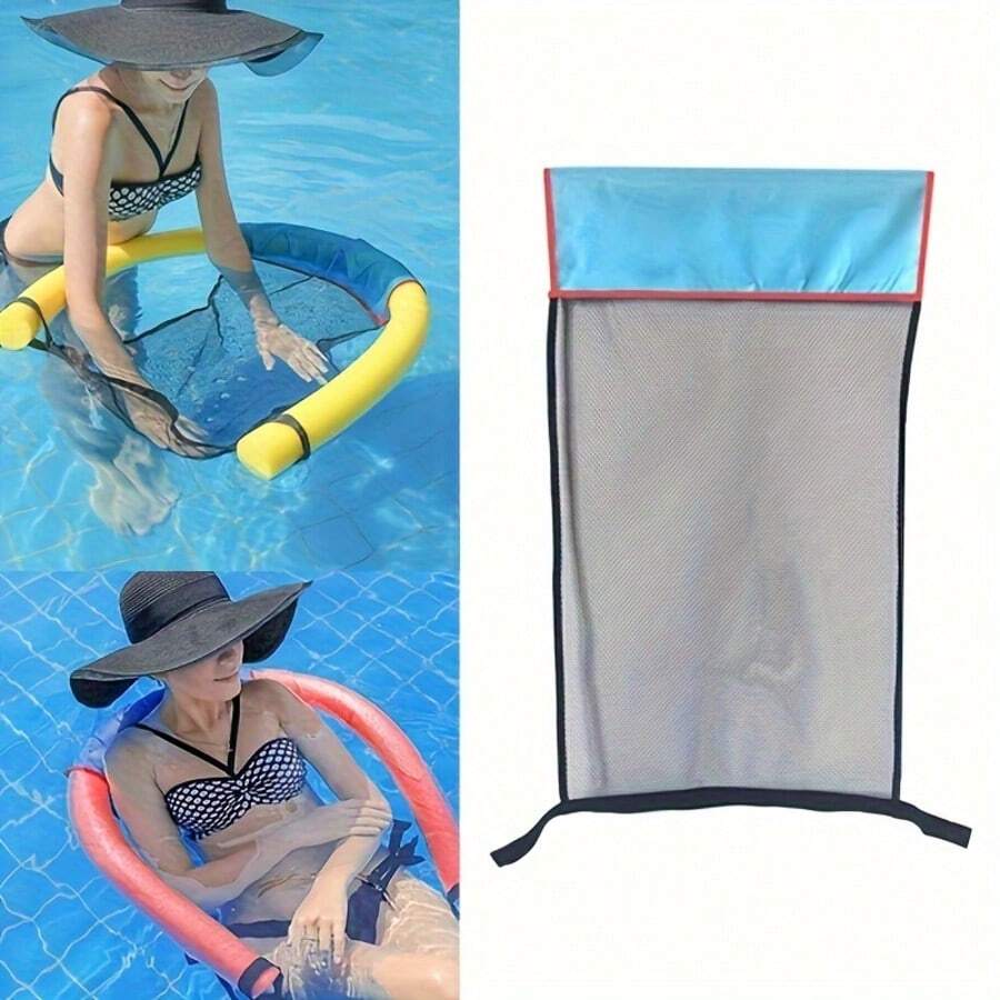 1pc Mesh Swimming Chair Cover, Water Floating Lounge Chair For Pool, Beach, Drifting And Water Play (Foam Rod Not Included) - Multicolor - View 1