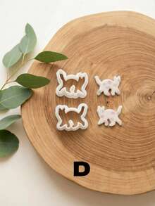 Süße Katzen-Ton-Ohrring-Ausstecher, Polymer-Ton-Formen für Tierschmuck, DIY-Bastelwerkzeuge für Cartoon-Katzen-Ohrringe & handgefertigte Accessoires - Weiss - Übersicht 11