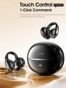 Auriculares inalámbricos Acer OHR567 con clip para oreja, diseño cómodo de oído abierto, Bluetooth 5.4, sonido direccional, calidad de sonido envolvente, adecuados para deportes, correr, ciclismo, estuche de carga de 300mAh - Ver 9