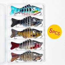 1pc/5pcs 10cm 14.5g Multi-Jointed Fish Lure, Freshwater And Saltwater Universal Realistic Sinking Minnow Hard Bait For Bass And Topmouth - A - View 10