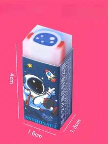 5pcs/Set Random Style Cute Bento Box Dessert Makeup Eraser Set Creative Stationery Combination Back To School Season - Multicolor - View 10