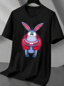T-shirts i stora storlekar för män - Svart - Visa 1