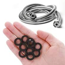 5/10/15/20pcs O-Ring Set, Shower Hose Replacement Rubber Washers, Faucet Leak-Proof Sealing Rings, High Temperature & Corrosion Resistant Rubber Flat Gaskets, Leak-Proof Durable Maintenance Kit - Black - View 8