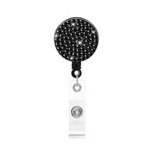 1pc Colorful Rhinestone Retractable ID Badge Reel, Adjustable Length, Hard Shell ID Card Holder Keychain Suitable For Metro Card, ID Card, Work Badge, Student ID, Exhibition Badge, Event Pass - Clay With Diamonds - View 31