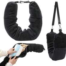 Unfilled Soft Plush Travel Pillow, Multiple Colors Available, Can Be Used As Storage Travel Pillow, Suitable For Travel, Soft Plush Filled Travel Pillow, Travel Essential, U-Shaped Neck Pillow, Suitable For Car And Airplane, Unfilled, Storage And Organization, Holiday Accessory, Luggage Bag - Multicolor - View 15