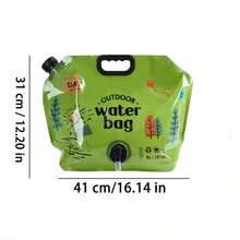 1PC-New Portable Water Bag With Thickened Design, Made Of Soft Plastic, Large Capacity And Available In Multiple Styles. Foldable And Handheld For Outdoor Use, Ideal For Camping, Hiking And Travel Storage. - Multicolor - View 9