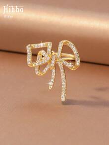 Hihho 1pc Elegant High-End Bow Knot Non-Pierced Ear Clips For Women, Fashionable Elegant Romantic Personalized Ear Jewelry, Suitable For Daily Wear, Holidays, Parties, Commuting, Can Be Paired With Earrings - Ear Bone Clip - View 2
