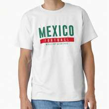 Diseño de Unidad del Fútbol Internacional – México, EE. UU., Canadá, Camiseta Clásica de Arte Futbolístico Premium de 100% algodón. - Blanco 21 - Ver 1