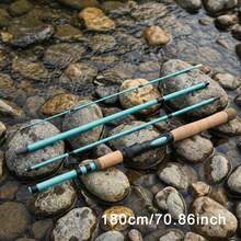 KecchKrezing 1.8m Lure Fishing Rod For Beginners, 4-Section Light Blue Portable Fishing Rod, Carbon Fiber Lightweight Design, Suitable For Outdoor Leisure Fishing - Cadet Blue - View 5
