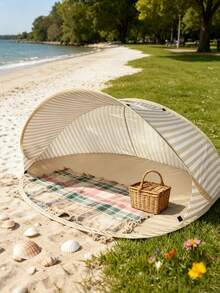 Lightweight Portable Quick Setup Beach Tent | 2-3 Person Automatic Pop-Up Beach Tent | Beach Essential | Breathable And Spacious | Great For Camping And Picnic | Outdoor Gardening Supplies | Suitable For Fishing And Hiking | Summer Outdoor Gear | Sunshade Canopy | Camping Tent | Automatic Pop-Up Tent | Party Tent, UV Protection Sunshade, Waterproof Instant Setup Tent, Suitable For Beach, Camping, Picnic, Fishing - Multicolor - View 3