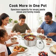Senmeo Stainless Steel Stock Pot With Lid, Heavy-Duty Soup Pot, Multipurpose Cookware For Vegetables, Dumplings & Soups, Multi-Purpose Cooking Pot - View 8