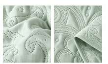 Colcha Quilt Paisley Elegante | Cubrecama Acolchada con Fundas de Almohada, Disponible en 5 Medidas para Camas90/105/135/150/180cm Paisley Elegante - Verde Pastel - Ver 2