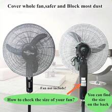 2pcs Fan Protective Cover Dust Cover, Multi-Purpose Dust Cover, Elastic Design Easy To Clean Dust-Proof And Finger-, Suitable For Home And Office Use - A - View 5