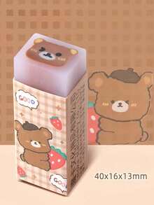 5pcs/Set Random Style Cute Bento Box Dessert Makeup Eraser Set Creative Stationery Combination Back To School Season - Multicolor - View 6