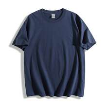 Women's 'Ciao Bella' Print Cotton T-Shirt, Casual Round Neck Short Sleeve Top, Cute & Elegant Summer Tee For Everyday Wear - 藏蓝色 - 查看 2