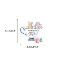 50 piezas Pegatinas transparentes de gatos, Pegatinas de gatos de dibujos animados lindos, Pegatinas divertidas, Pegatinas transparentes de PET impermeables, Adecuadas para botellas de agua, computadoras, portátiles, teléfonos, maletas, cuadernos, refrigeradores - 2 - Ver 10