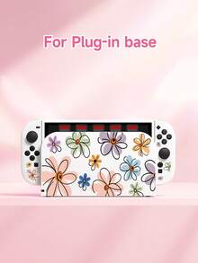 New Switch 2 (2025) Game Console Accessories, 1pc Fresh Linear Floral Pattern Protective Case, Compatible With Switch 2, Switch NS/Switch OLED/Lite, Switch Game Console Accessories, Storage Bag, Switch Protective Case, Romantic Gift For Switch Players - Multicolor - View 5