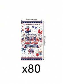 80pcs/40pcs/20pcs Independence Day 250th Anniversary Patriotic Party Napkins - Holiday Party Decoration Napkins, Suitable For July 4th, Independence Day, Memorial Day, And The 250th Anniversary Of The United States Birthday Party Decorations - One Size Fits All - View 15