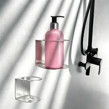 CINEYO 1PC 2026 New Minimalist Wall-Mounted Bottle Rack, Shower Gel Storage Rack, Shampoo Storage Rack, Space-Saving Bathroom Storage Rack, Suitable For Shampoo, Shower Gel, Hand Sanitizer, Suitable For Bathrooms And Kitchens,Bathroom Storage Home Decor - Silver - View 3