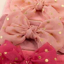 4pcs 0-4 Years Old Baby Girl Headbands, Bow Headbands Toddler Girls Spring Clothing, Baby Summer Clothing, Candy Color Ice Cream Color Headbands, Children Headbands, Children Accessories Celebration Day Anniversary Party Decoration, Children Gifts, Can Be Worn At Home Or Outdoors, Birthday Decoration, Photography Props - Multicolor - View 6