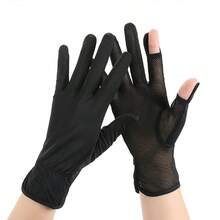 A Ladies' Breathable, Thin, Loose-Fitting, Fingerless Summer Glove With Mesh Palm For Casual Walking - Style 1 - View 11