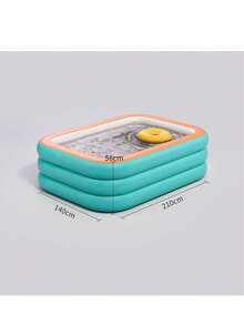 Inflatable Swimming Pool - Made Of Thick PVC Material, Suitable For Bathing And Relaxation, Foldable, Great For Outdoor Garden Entertainment And Summer Parties, Durable Design - Available In Multiple Models - A - View 17