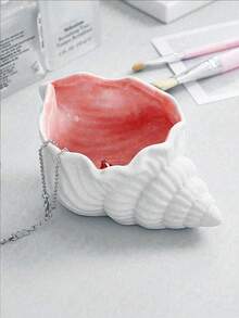1pc Modern Minimalist Ceramic Decor, Starfish Shell Shaped Decorative Jewelry Tray, Romantic Valentine's Day Gift, Suitable For Bedroom, Office, Living Room Decor, Bedroom Decorative Ornament, Vanity Jewelry Storage, Couple Gift, Graduation Season Gift - Multicolor - View 11