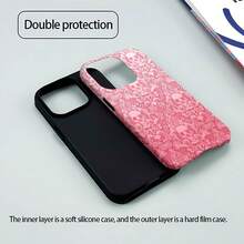 Funda para teléfono con diseño de calaveras en rosa, compatible con fundas para teléfonos , Apple, VIVO, OPPO, , Transsion, ,  y Honor. Hecha de material TPU, tiene protección contra golpes y caídas. Es un excelente regalo para amigos y familiares. - Negro - Ver 8