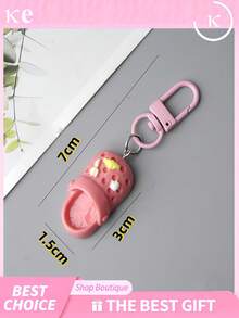 1/6/10/20pcs Colorful Mini Clog Shaped Keychain, Creative Resin Colorful Mini Clogs Shoes Pendant Key Ring Set, Suitable For Women And Men Bags Backpacks Gifts - Multicolor - View 5