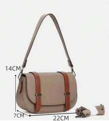 Bolsa Transversal Feminina - Design Vintage, Ombro e Tiracolo, Várias Cores - Vermelho - Visão 3