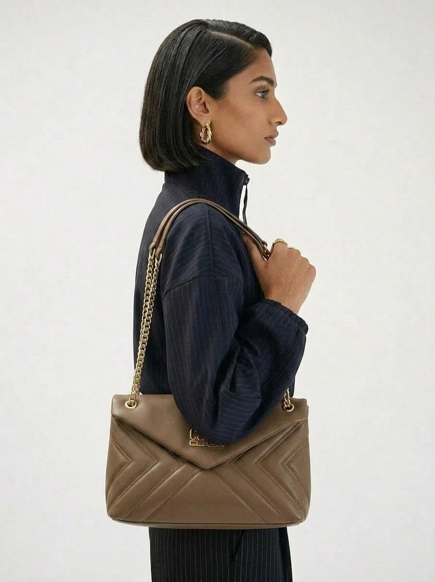 Cavalli Class Women's Sturdy Waterproof Durable Weekend Gym Casual Taupe CCHB0196-2100 - 卡其色 - 查看 1