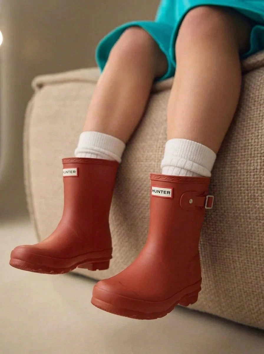 Hunter Kids' Durable Sturdy Waterproof Travel Casual Winter Red HFRJ0017252-MLR - Red - View 1