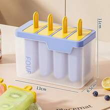 1 pieza Molde para helados, caja multi-cavidad para hacer paletas de helado caseras, molde para cubitos de hielo - Multicolor - Ver 10