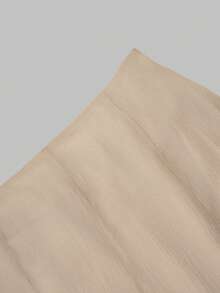 High-Waist A-Line Fluid Drape Skirt, Suitable For Office Commute, Lightweight And Breathable - Khaki - View 7