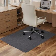 Alfombrilla para silla, 55 x 35 pulgadas, alfombrilla para silla de oficina para suelos duros, protector de suelo para sillas con ruedas, superficie de poliéster, antideslizante y fácil de limpiar, alfombra de deslizamiento suave debajo del escritorio para oficina en casa (gris oscuro) - 55 x 35 pulgadas - Ver 9