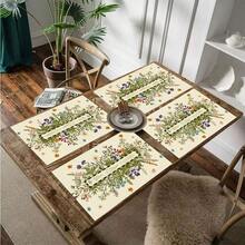 1pc/4pcs/6pcs/8pcs, Minimalist Suitable For Dining Table, Breakfast Mat, Coffee Bar, All-Season Decorative, Washable Table Mat, Room Decor, Kitchen Dining Table Mat, Indoor And Outdoor Party Decor, Home Decor, Ideal Gift - Multicolor - View 8