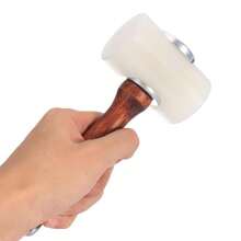 T-Head Nylon Leather Carving Mallet, Wooden Handle Leather Craft Hammer For DIY Leather Stamping Punching Sewing Handmade Tool - A - View 7