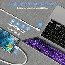 1/2/3入 6.6英尺/200公分 USB-C 轉 Type-C 快充線，高效能數據傳輸充電線，適用於手機 17 Pro Max/17 Pro/17 Plus/17/16/15/14/13/12/11/// 系列手機與電腦 - 查看 8