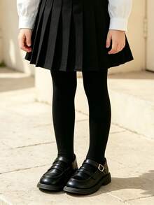 6 Pairs Girls' Simple Cute Solid Color And Bear Pattern Combination Tights, Tight Leggings Suitable For Spring, Autumn And Transitional Seasons, Daily Basic Style, Suitable For 0-3 Years Old Babies - Multicolor - View 4