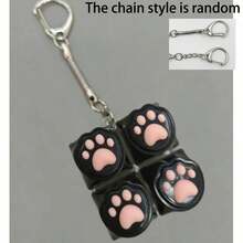 New Arrival Cute Pastel Paw Print Keychain Pendant - Multicolor - View 11