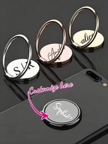 1pc Personalized Customized Phone Ring Holder, Phone Finger Ring, Case Ring Holder Stand, Slouchy Ring Finger Holder, Desktop Support Stand Clip Pull Ring, Back Suction Cup Strong Adhesive Multifunctional Hand Ring - Multicolor - View 1