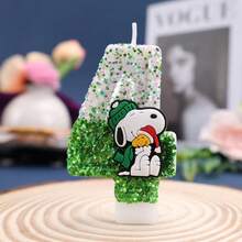 Number Birthday Candles 0-9, Green Glitter Cake Topper, Cute Cartoon Decorative Candles, Birthday Party Supplies, Children And Adult Anniversary Celebration Decoration - 1pc - View 20